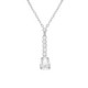 Eunoia sterling silver short necklace with crystal in mini zircons and teardrop shape
