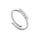Eunoia sterling silver adjustable ring with crystal in mini zircons shape