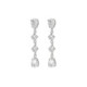 Eunoia sterling silver long earrings with crystal in tears shape