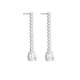 Eunoia sterling silver long earrings with crystal in mini zircons and teardrop shape image