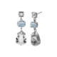 Blooming tear crystal earrings in silver image