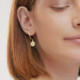 Zodiac aries crystal hoop earrings in gold plating cover