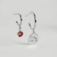 Zodiac aries crystal hoop earrings in silver cover