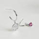 Zodiac scorpio crystal hoop earrings in silver cover