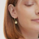 Zodiac pisces crystal hoop earrings in gold plating cover