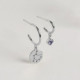 Zodiac pisces crystal hoop earrings in silver cover