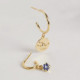 Zodiac taurus crystal hoop earrings in gold plating cover