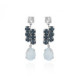 Pixel tears powder blue earrings in silver image