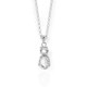 Louis tear crystal necklace in silver image