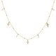 Alea cross pearl necklace in gold plating image