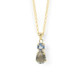 Louis tear diamond necklace in gold plating