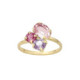 Alexandra crystals violet ring in gold plating. image