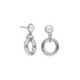 Zahara circle pearl earrings in silver image