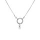 Zahara circle pearl necklace in silver image