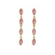 Las Estaciones crystals light rose earrings in gold plating. image