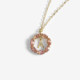 THENAME crystals letter X light rose necklace in gold plating image