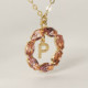 THENAME crystals letter X light rose necklace in gold plating cover