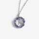 THENAME crystals letter X tanzanite necklace in silver image