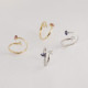 THENAME letter W light rose ring in gold plating cover