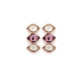 Classic antique pink earrings in rose gold plating in gold plating image