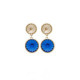 Basic double M sapphire earrings in gold plating image