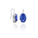 Celina transparent oval sapphire earrings in silver