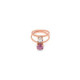 Celina peony pink double ring in rose gold plating in gold plating image