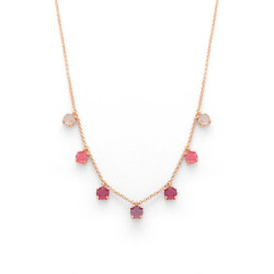 Agatti light coral necklace in rose gold plating in gold plating