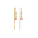Niwa round light rose earrings in gold plating image