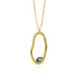 Sunset denim blue necklace in gold plating