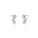 Caterina round crystal earrings in silver image