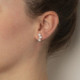 Caterina round crystal earrings in silver cover