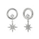 Rebekka star crystal earrings in silver