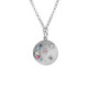 Collar placa redonda con una luna en multicolor elaborado en plata image