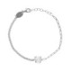 Well-loved sterling silver adjustable bracelet with white crystal in heart shape image