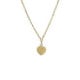 Well-loved gold-plated short necklace with white crystal in heart shape image