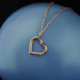 Well-loved gold-plated short necklace in heart shape cover