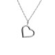 Well-loved sterling silver short necklace in heart shape image