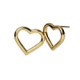 Well-loved gold-plated short earrings in heart shape image