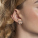 Well-loved sterling silver short earrings in heart shape cover