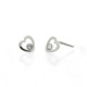 Kids heart crystal earrings in silver image