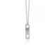 Pure Love heart crystal necklace in silver