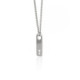 Pure Love key crystal necklace in silver image