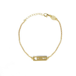 Pure Love heart crystal bracelet in gold plating
