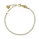 Well-loved gold-plated adjustable bracelet with white crystal in waterfall shape image