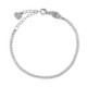 Well-loved sterling silver adjustable bracelet with white crystal in waterfall shape image