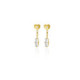 Pure Love heart crystal earrings in gold plating image