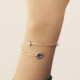 Basic XS double crystal violet and tanzanite bracelet in gold plating cover