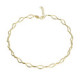 Viena gold-plated choker necklace in waves shape image