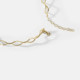 Viena gold-plated choker necklace in waves shape cover